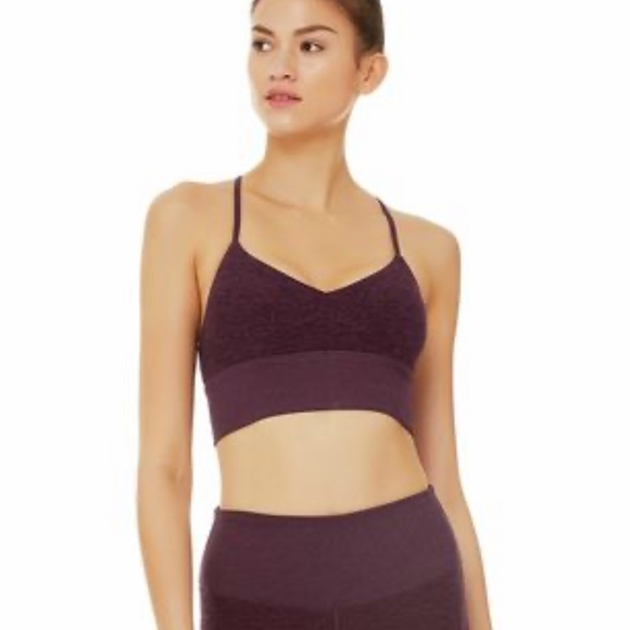 Alo Alosoft Lavish Bra Heather Plum - Picture 1 of 3